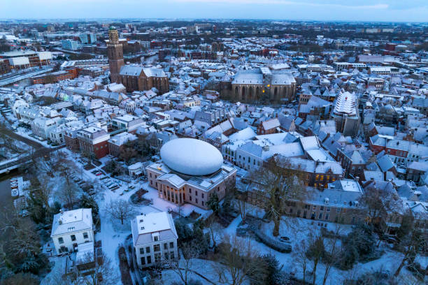 istock Zwolle downtown district during a cold winter morning seen from above 2186761238