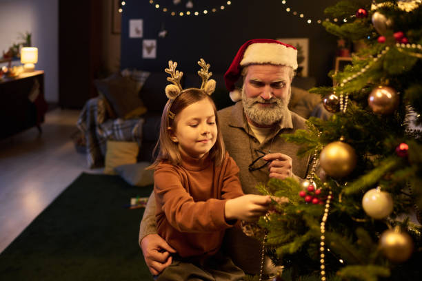 istock Celebrating Christmas with Santa and Little Reindeer 2186765701