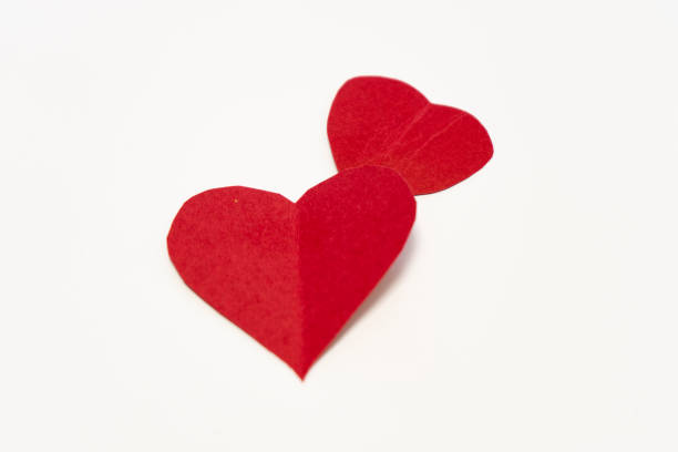 istock Red paper heart isolated on white background. Valentines day concept. 2186766665