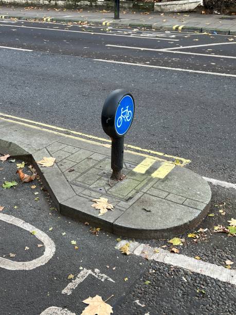 istock Bike lane sign 2186768167