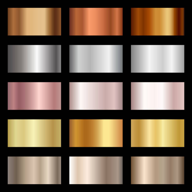 istock Gold rose, silver, bronze, copper and golden foil texture gradation background set. 2186769573