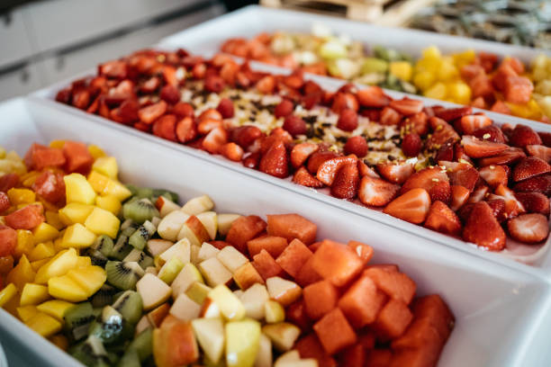 istock Fresh Fruit Platter with Strawberries and Mixed Tropical Fruits 2186770246