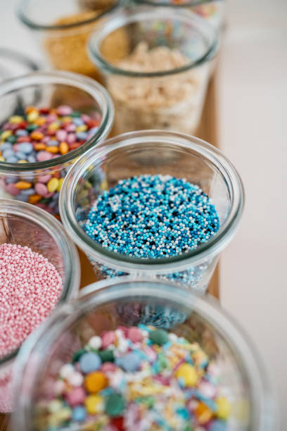 istock Colorful Sprinkles and Cake Decorations in Glass Jars 2186770314