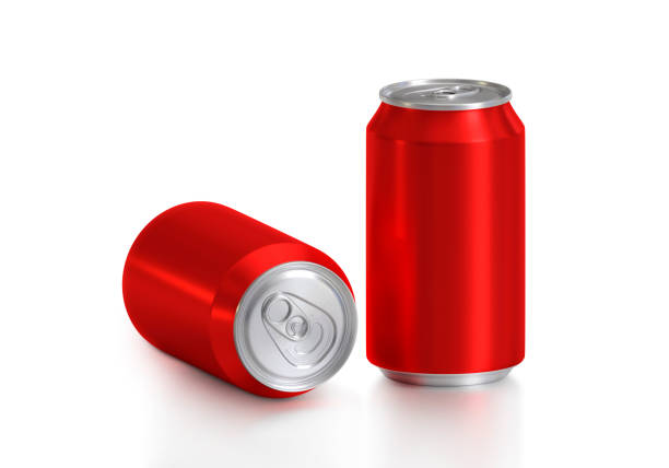 istock Red soda aluminum can on white background 2186773678