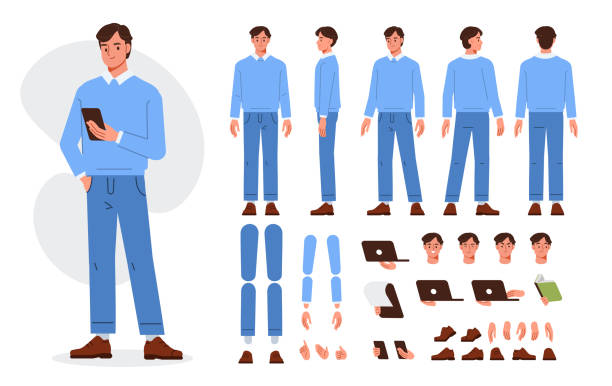 ilustrații de stoc cu caracter om de afaceri - personaj