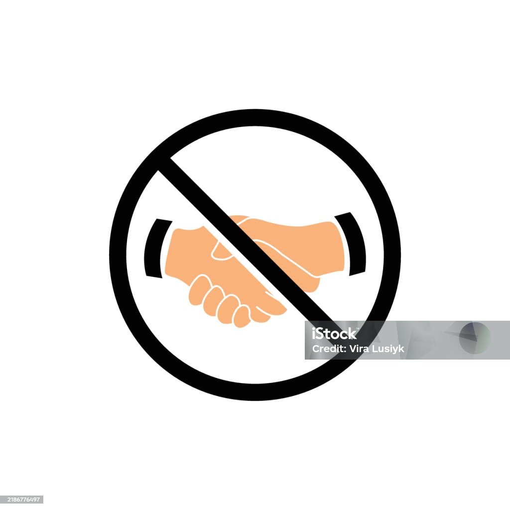 Avoid Handshake Sign No Handshake Vector Not Allow Handshake Sign The Circle Prohibiting ...