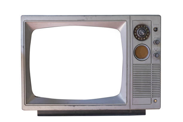 istock Old vintage television from the 1980s isolated on white background. 2186776630