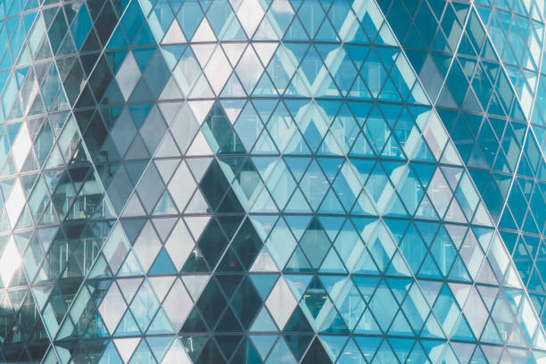 istock Futuristic glass buildings in London 2186793660