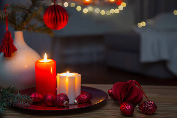 istock christmas decor in red and white colors at home 2186797513