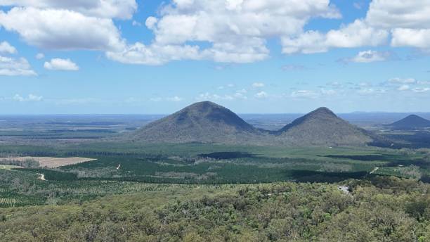 istock Glass House Mountains under a clear blue sky 2186802599