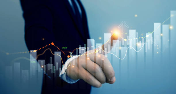istock Analyzing sales data and financial report.Business growth graph chart. Financial marketing graph grow chart. Arrow up with graph corporate future growth plan. 2186806790