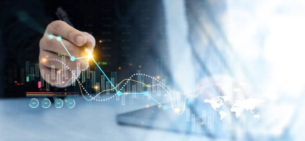 istock Analyzing sales data and financial report.Business growth graph chart. Financial marketing graph grow chart. Arrow up with graph corporate future growth plan. 2186806806