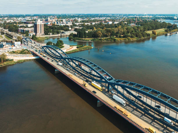 istock view on bridge over elbe river in Hamburg 2186809172