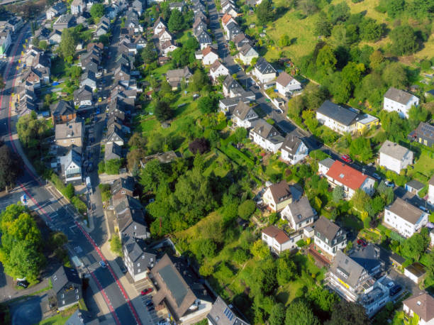 istock aerial view on single houses in Siegen 2186809485
