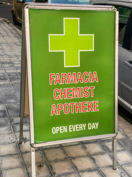 istock Pharmacy sign in the street 2186812601