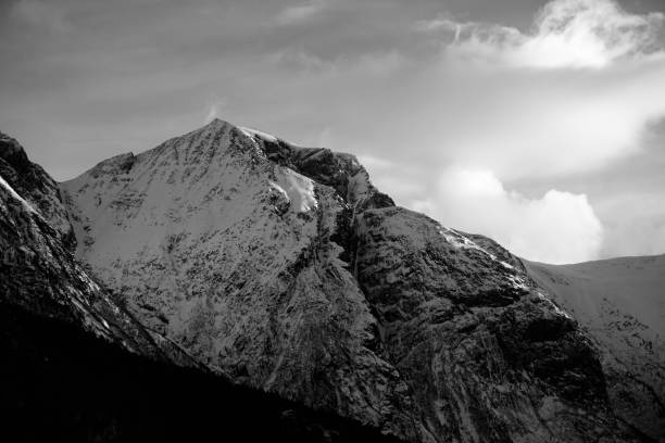 istock Snowy Mountain Peak in Black and White 2186813021