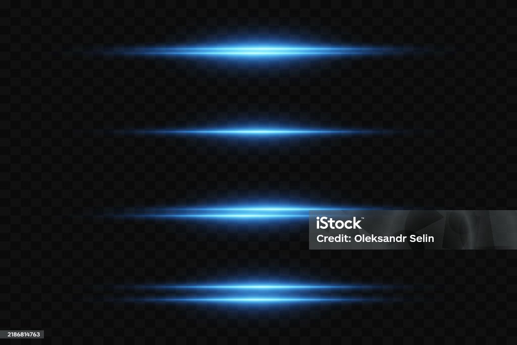 Blue Flashline Blue Lines Neon Flash Effect On A Transparent Background Stock ...