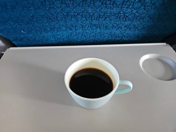 istock Coffee cup on the table on the airplane at Vietnam. 2186815039