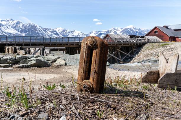 istock Abandoned mine in Alaska, USA, showcasing rustic structures and scenic surroundings 2186815275