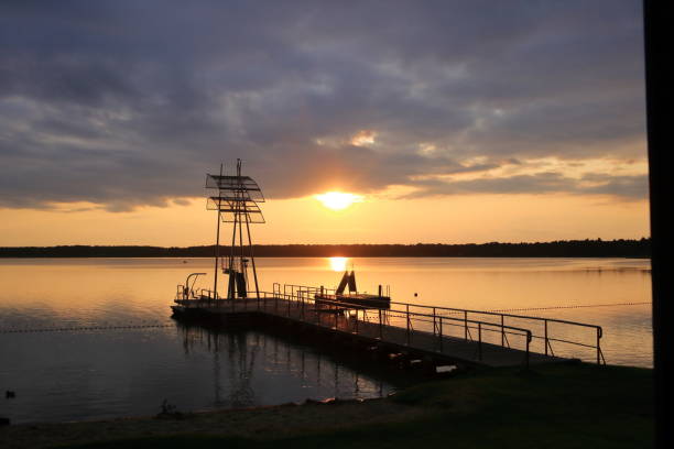 istock Sunset at lake Wandlitz in Brandenburg, Germany 2186815573