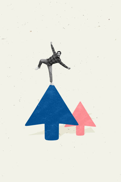 istock Vertical collage banner of funny worker guy determined open for new opportunities arrows increasing results isolated on white background 2186815644