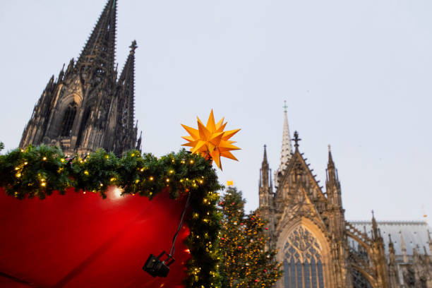 istock Christmas market stall and Cologne Cathedral 2186816296