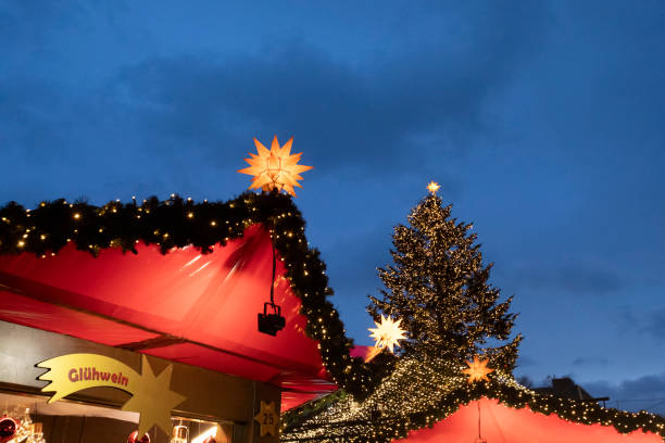 The Christmas market outside Cologne Cathedral, Germany