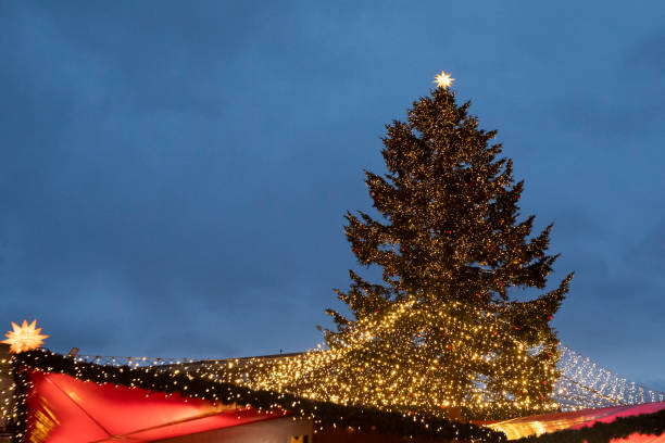 The Christmas market outside Cologne Cathedral, Germany