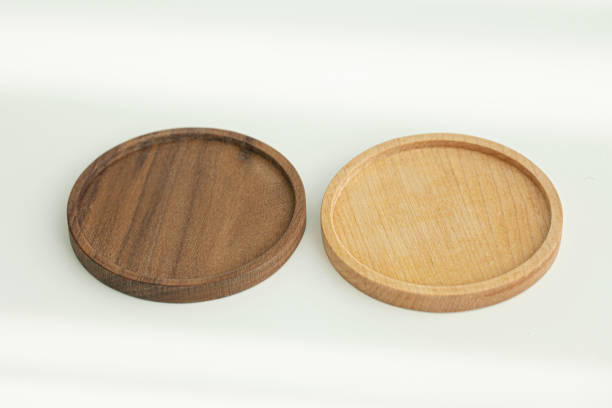 istock coasters cups made of wood crafts. 2186818080