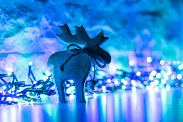 Christmas New Year decorations elk garland lights