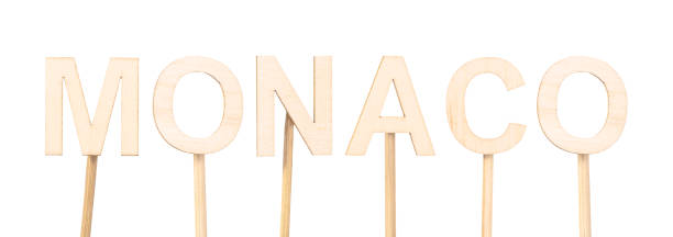 istock Decorative elements: wooden letters forming the word Monaco. 2186829676