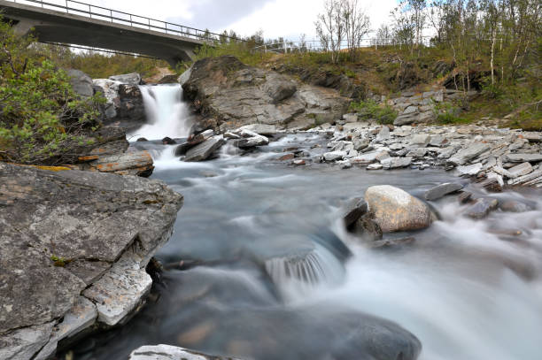istock Sweden landscape, canyon river Abiskojakka 2186830108