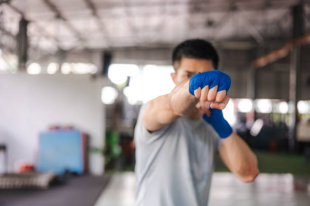 istock Determined and Ready: A Portrait of a Kickboxer 2186831124