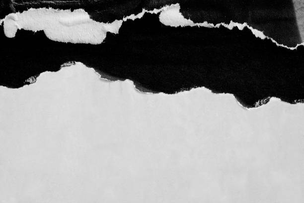 istock Old ripped torn blank black and white posters textures backgrounds grunge creased crumpled paper vintage collage placards empty space text 2186832645