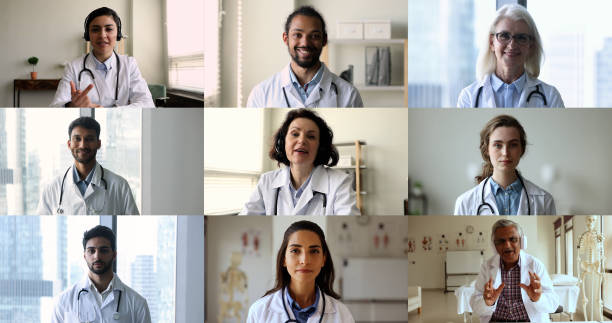 istock Videoconference event of group multinational physicians, cardiologists having medical council 2186834205