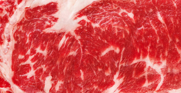 istock Steak raw meat. Marble meat beef steak texture close up background. Top view. Design element. 2186836138