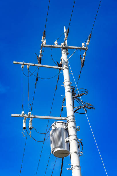 istock Electric Utility Pole with Power Lines and Transformer 2186837759