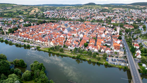 istock Panoramic view over Karlstadt, River Main, Germany 2186838956