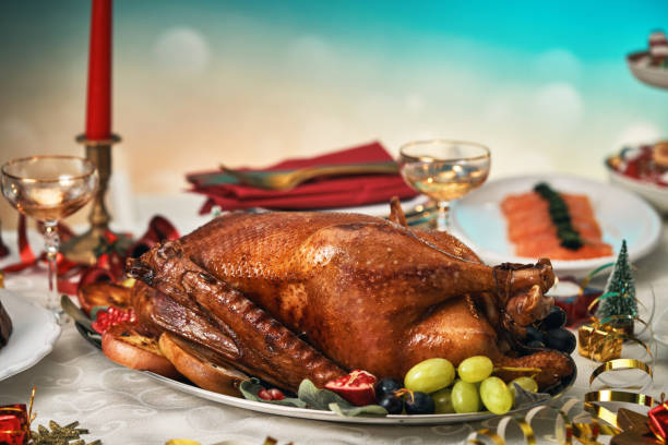 istock Roasted Holiday Goose with Vegetables for Christmas Dinner 2186845952