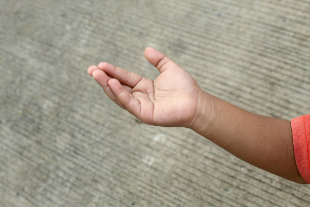 close up of a child's hand