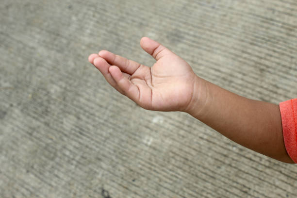 close up of a child's hand