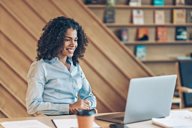 istock Beautiful businesswoman during a video conference 2186864749