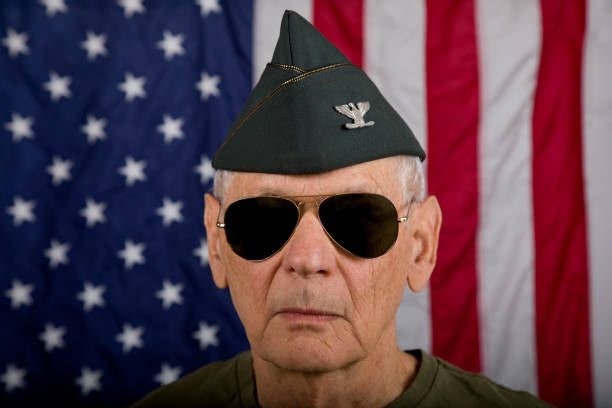 istock Retired U.S. Army Officer wearing sunglasses facing camera 2186868807