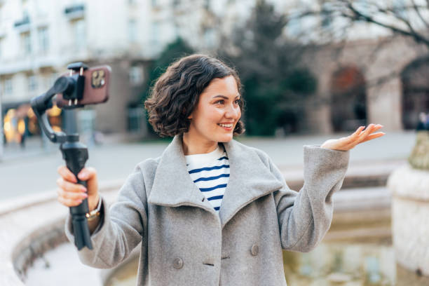 istock Female Influencer making video content for her vlog 2186869086