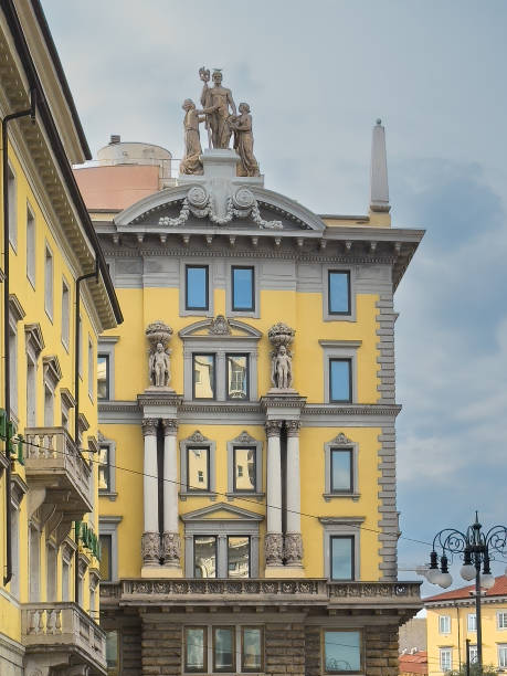 istock Zeus statue on top of historic building, Trieste, Italy. 2186870874