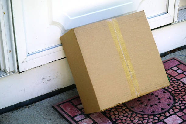 istock delivered package put in front of the door 2186874365