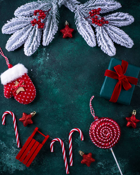 istock Christmas festive background with fir tree 2186877021