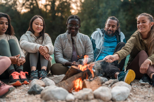 istock Nature Bonfire Bliss With Multicultural Group of People 2186878274