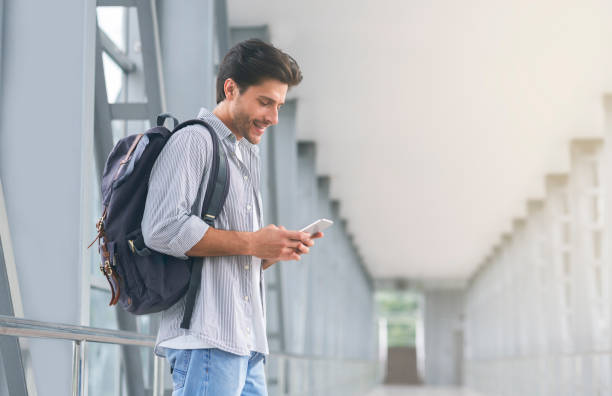 istock Passenger preparing for flight, going to departure at airport 2186887568