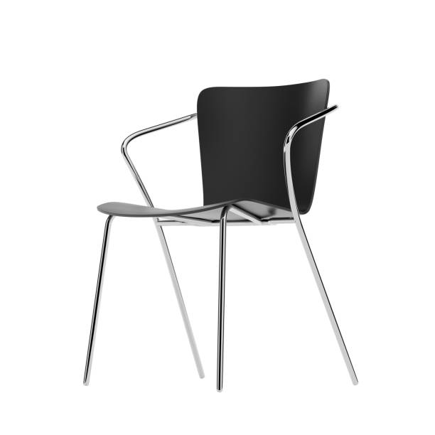 istock Black Modern Plastic Chair with Chrome Legs. 3d Rendering 2186891929